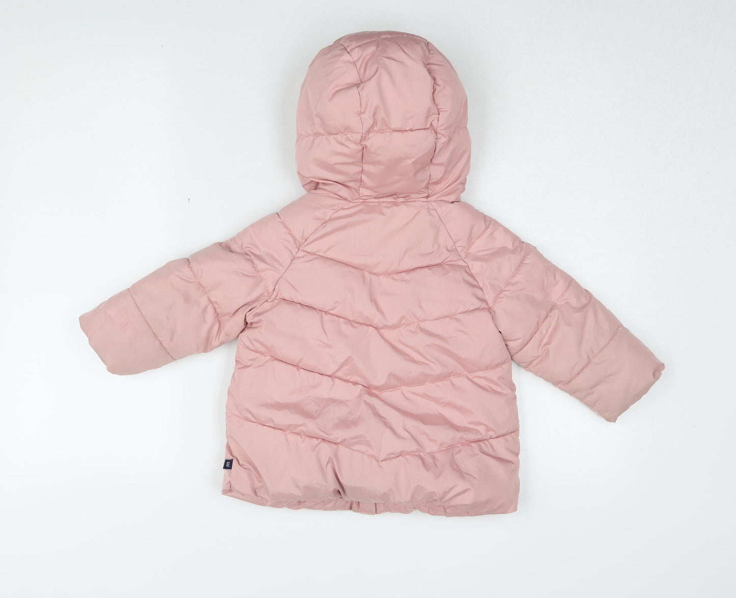 Gap Girls Pink Puffer Jacket, 2 Years, Hooded, Quilted
