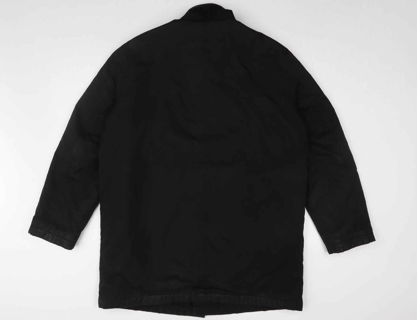 Mens UK Size M Guise Black Overcoat