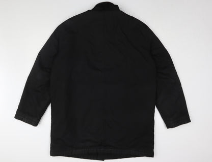 Mens UK Size M Guise Black Overcoat