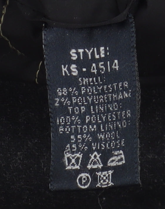 Mens UK Size M Guise Black Overcoat