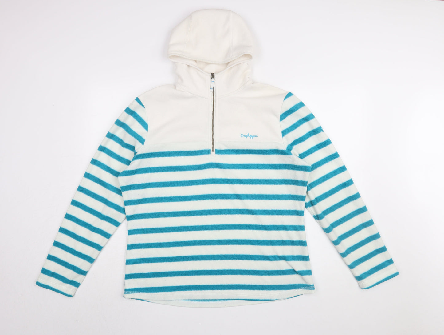 Craghoppers Women's Multicoloured Striped Pullover Hoodie Size 18