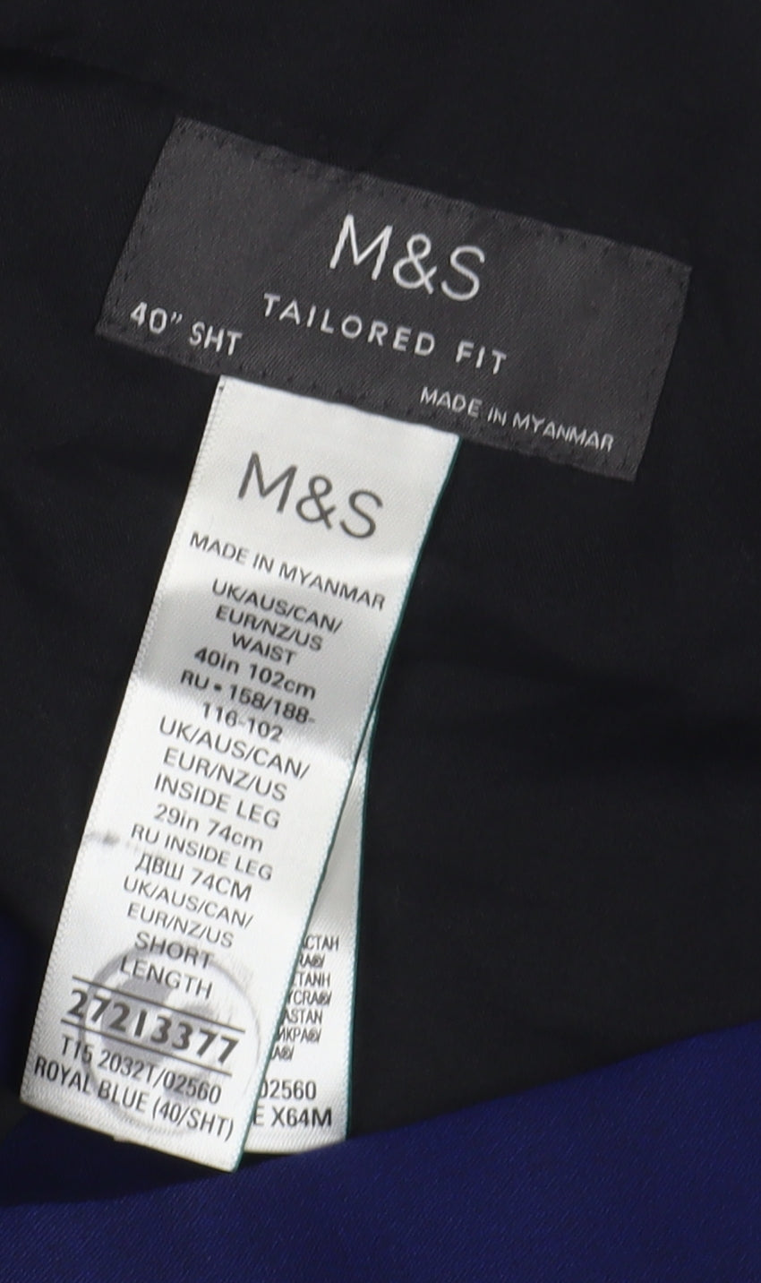 Marks and Spencer Men's Blue Dress Pants Size 40