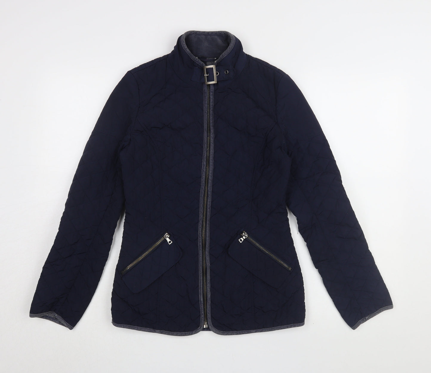 Womens UK Size 6 NEXT Blue Quilted Coat
