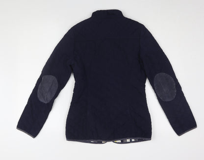 Womens UK Size 6 NEXT Blue Quilted Coat