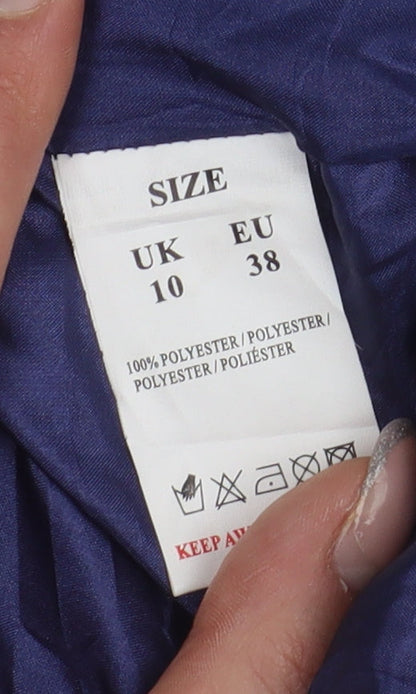 Blue Vanilla Women's Cropped Varsity Jacket - Size 10