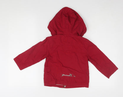 Bout'chou Boys Red Hooded Jacket 3 Years - Spring Casual