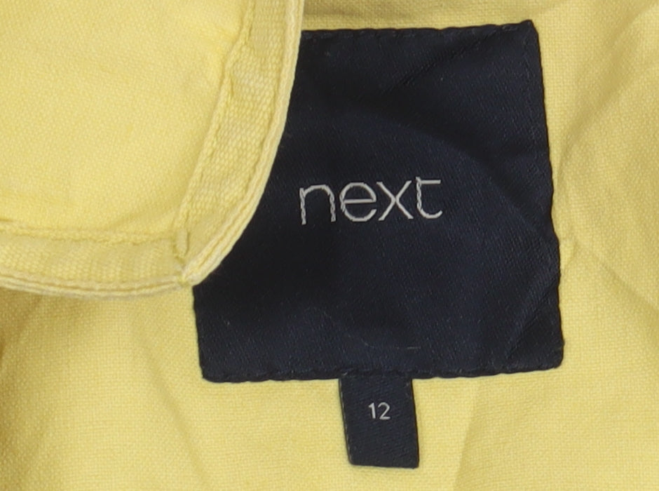 Womens UK Size 12 NEXT Yellow Basic Jacket
