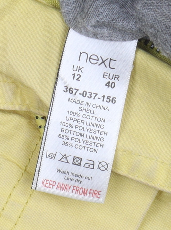 Womens UK Size 12 NEXT Yellow Basic Jacket