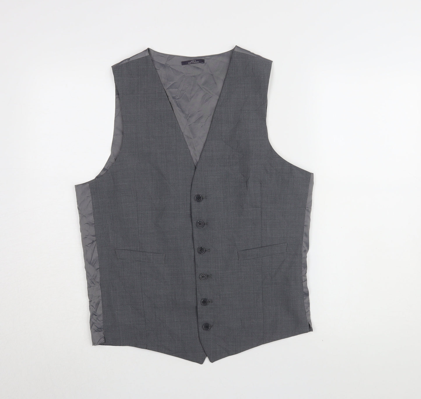 Mens UK Size 38 Marks and Spencer Regular Grey Suit Waistcoat