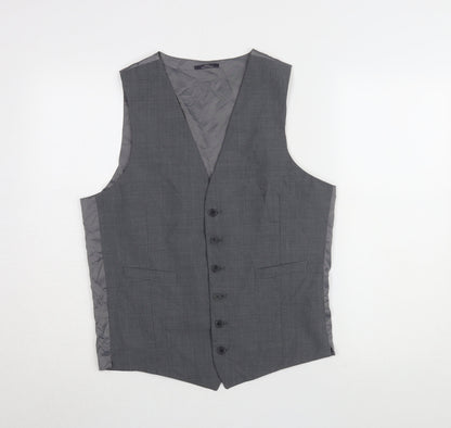 Mens UK Size 38 Marks and Spencer Regular Grey Suit Waistcoat