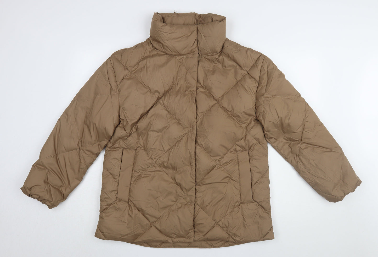 Brown Puffer Jacket for Women Marks and Spencer Size 12