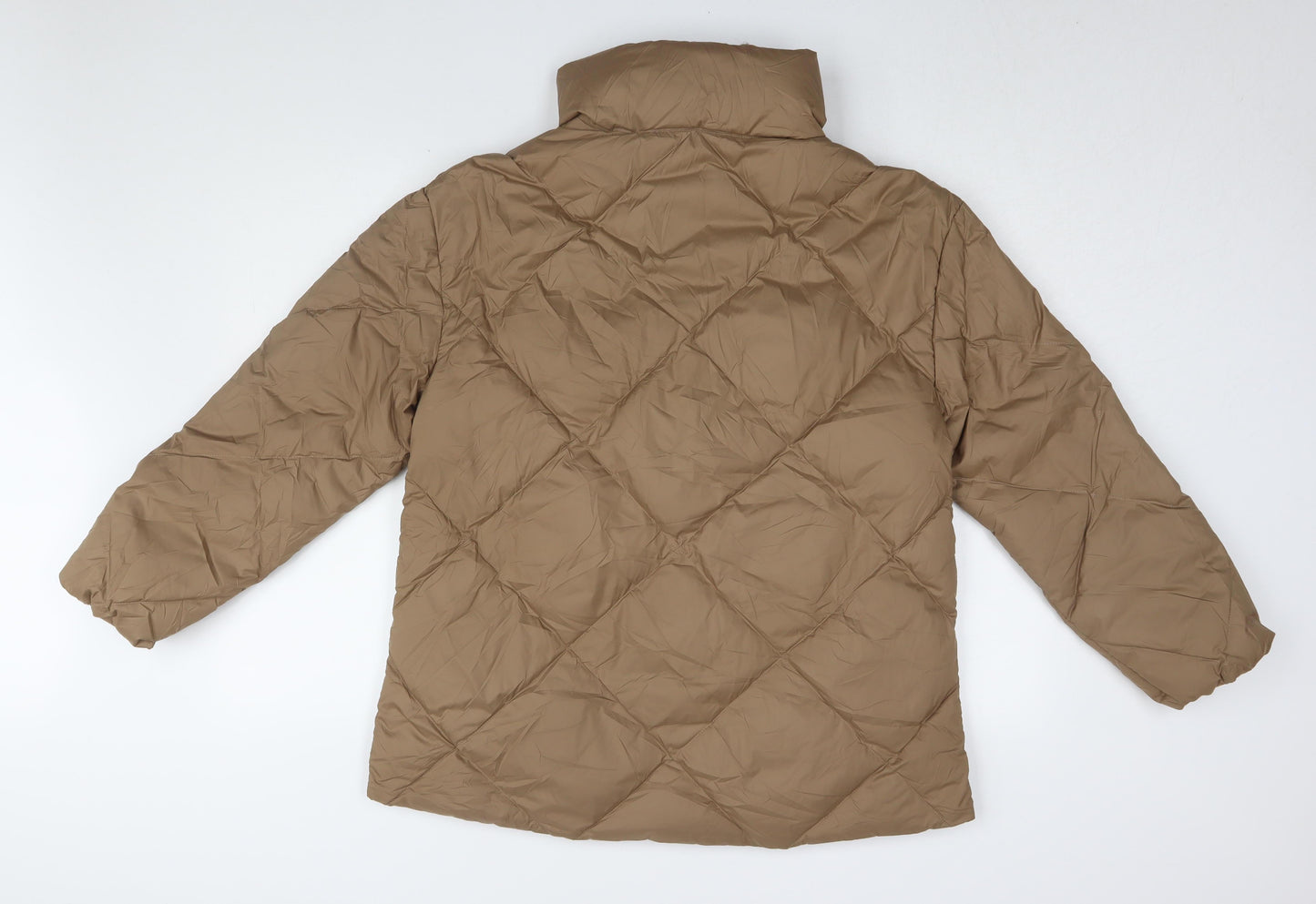 Brown Puffer Jacket for Women Marks and Spencer Size 12