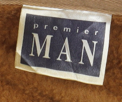 Mens UK Size L Premier Man Brown Basic Jacket