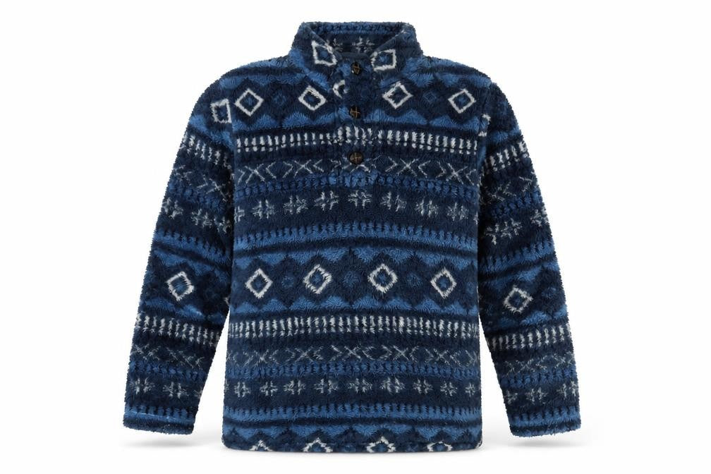 Mens UK Size S Cotton Traders Blue Henley Sweatshirt