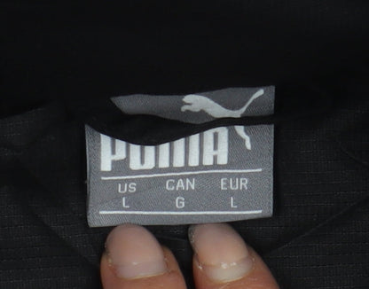 Mens UK Size L PUMA Black Rain Coat