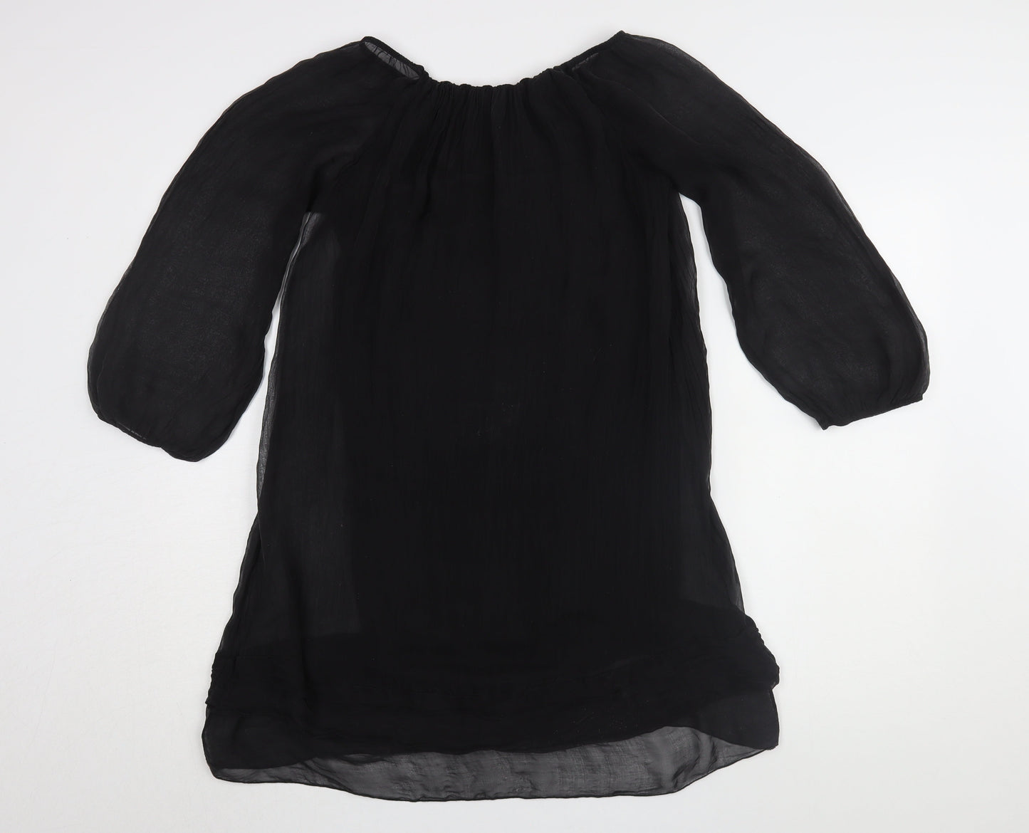 Phase Eight Black Silk A-Line Dress M