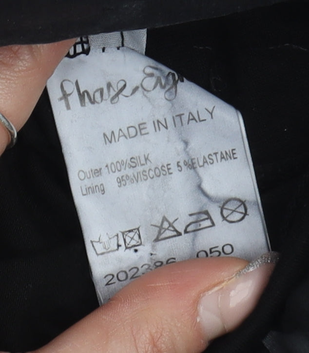 Phase Eight Black Silk A-Line Dress M