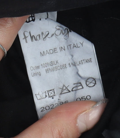 Phase Eight Black Silk A-Line Dress M