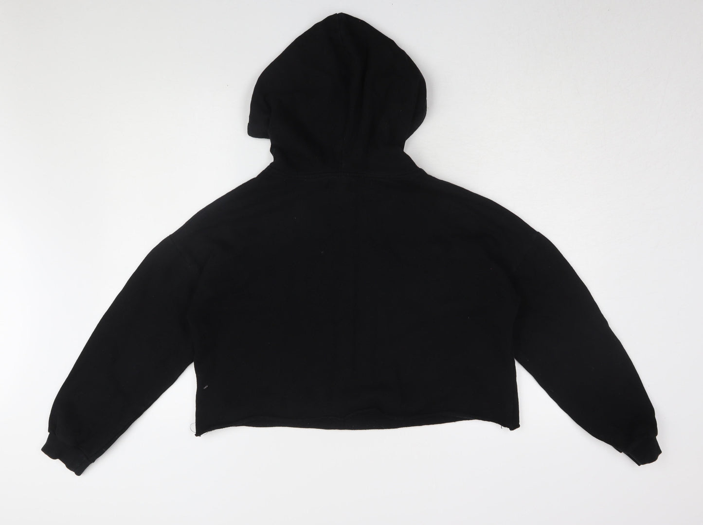 Womens UK Size M Pull & Bear Black Pullover Hoodie