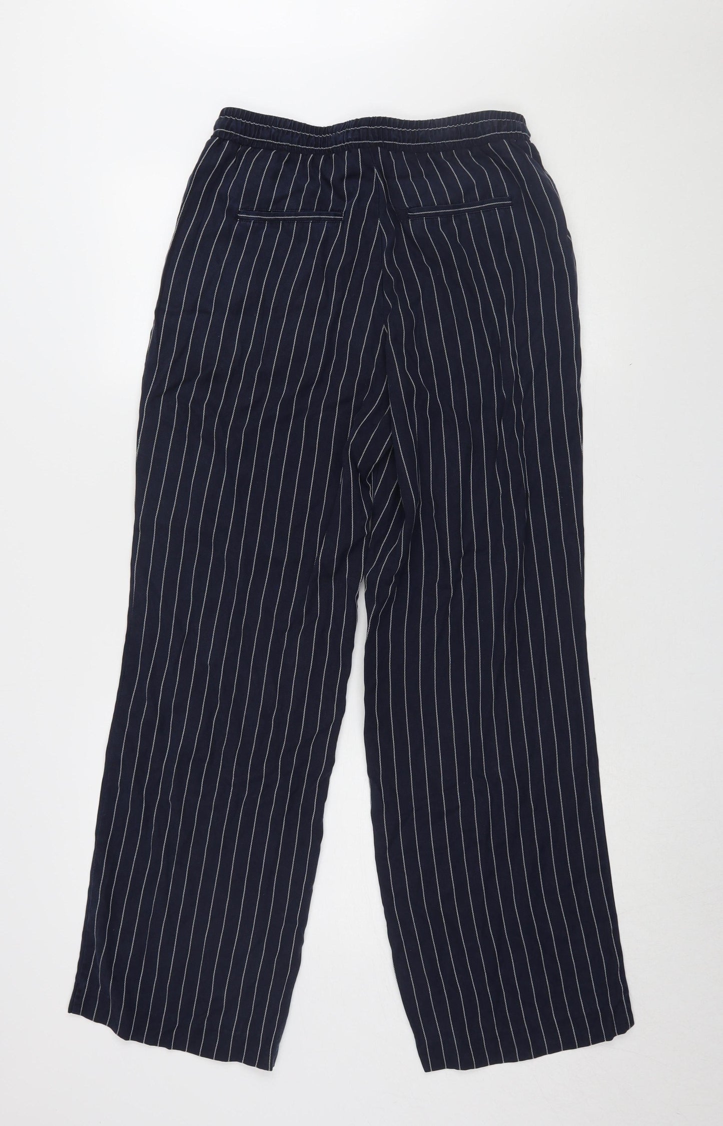 Blue Illusion Women's XS Blue Striped Wide-Leg Trousers