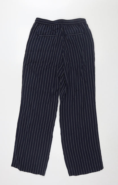 Blue Illusion Women's XS Blue Striped Wide-Leg Trousers