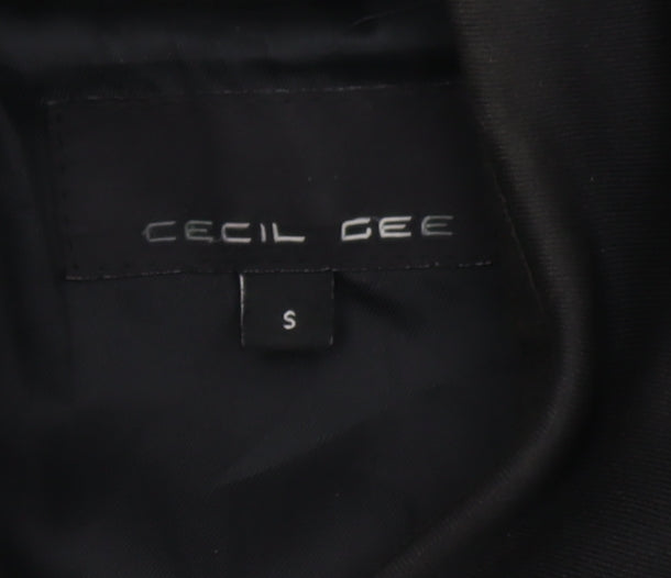 Mens UK Size S Cecil Gee Black Trench Coat