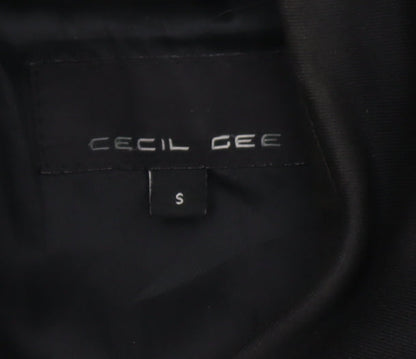 Mens UK Size S Cecil Gee Black Trench Coat