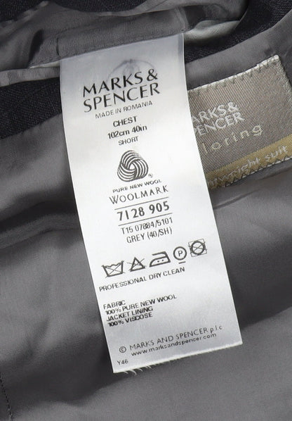 Mens UK Size 40 Marks and Spencer Regular Grey Suit Jacket