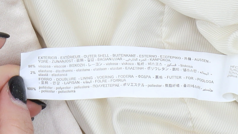 Zara Women's Ivory Blazer, Size 10, Formal Wear