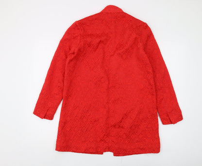 Womens UK Size XS Zara Red Overcoat