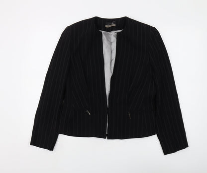 Principles Women's Black Pinstripe Blazer Size 14