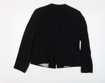 Principles Women's Black Pinstripe Blazer Size 14