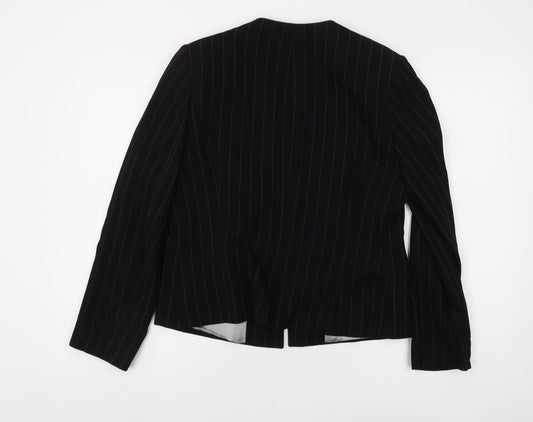 Principles Women's Black Pinstripe Blazer Size 14