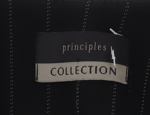 Principles Women's Black Pinstripe Blazer Size 14