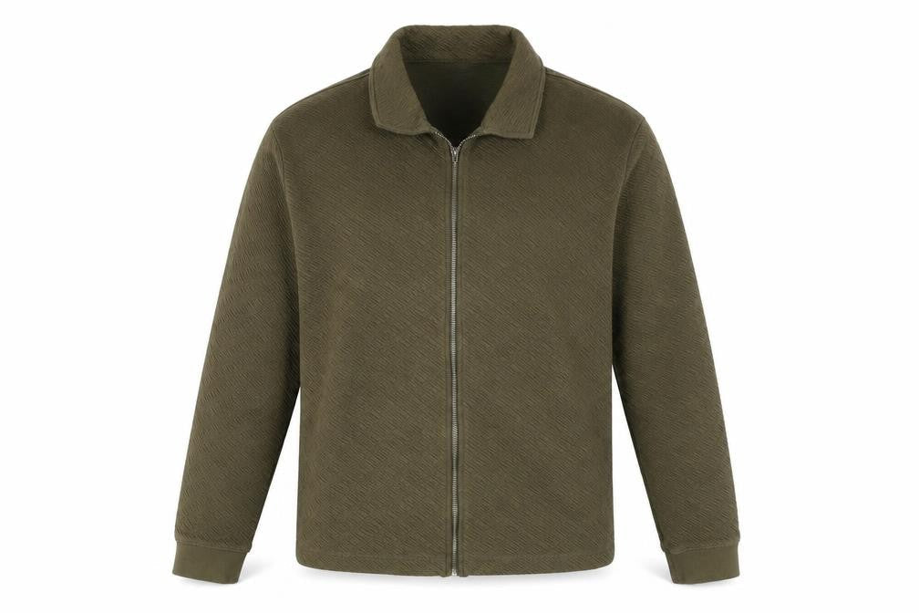 Mens UK Size L River Island Green Full Zip Sweatshirt