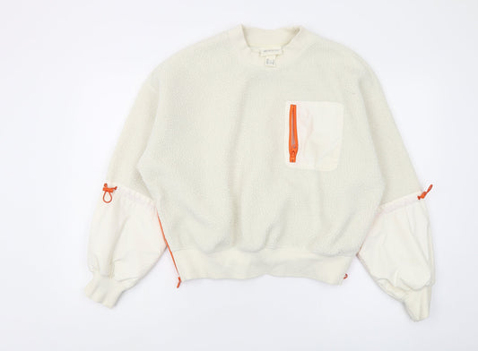 H&M Women’s Ivory Pullover Sweatshirt, Size 12