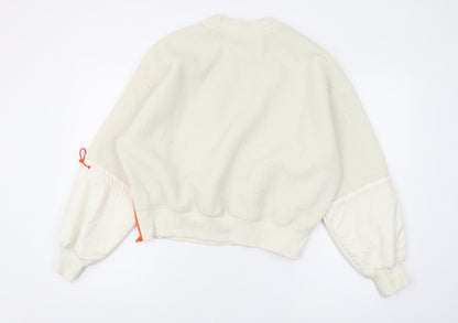 H&M Women’s Ivory Pullover Sweatshirt, Size 12