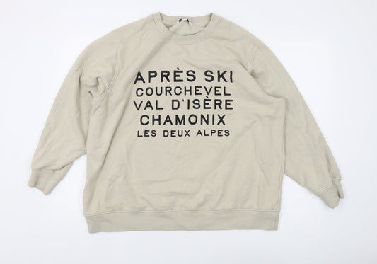 Mens UK Size L Marks and Spencer Beige Pullover Sweatshirt