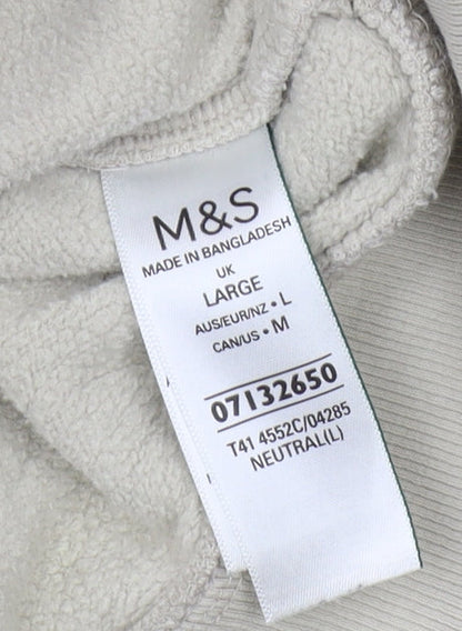 Mens UK Size L Marks and Spencer Beige Pullover Sweatshirt