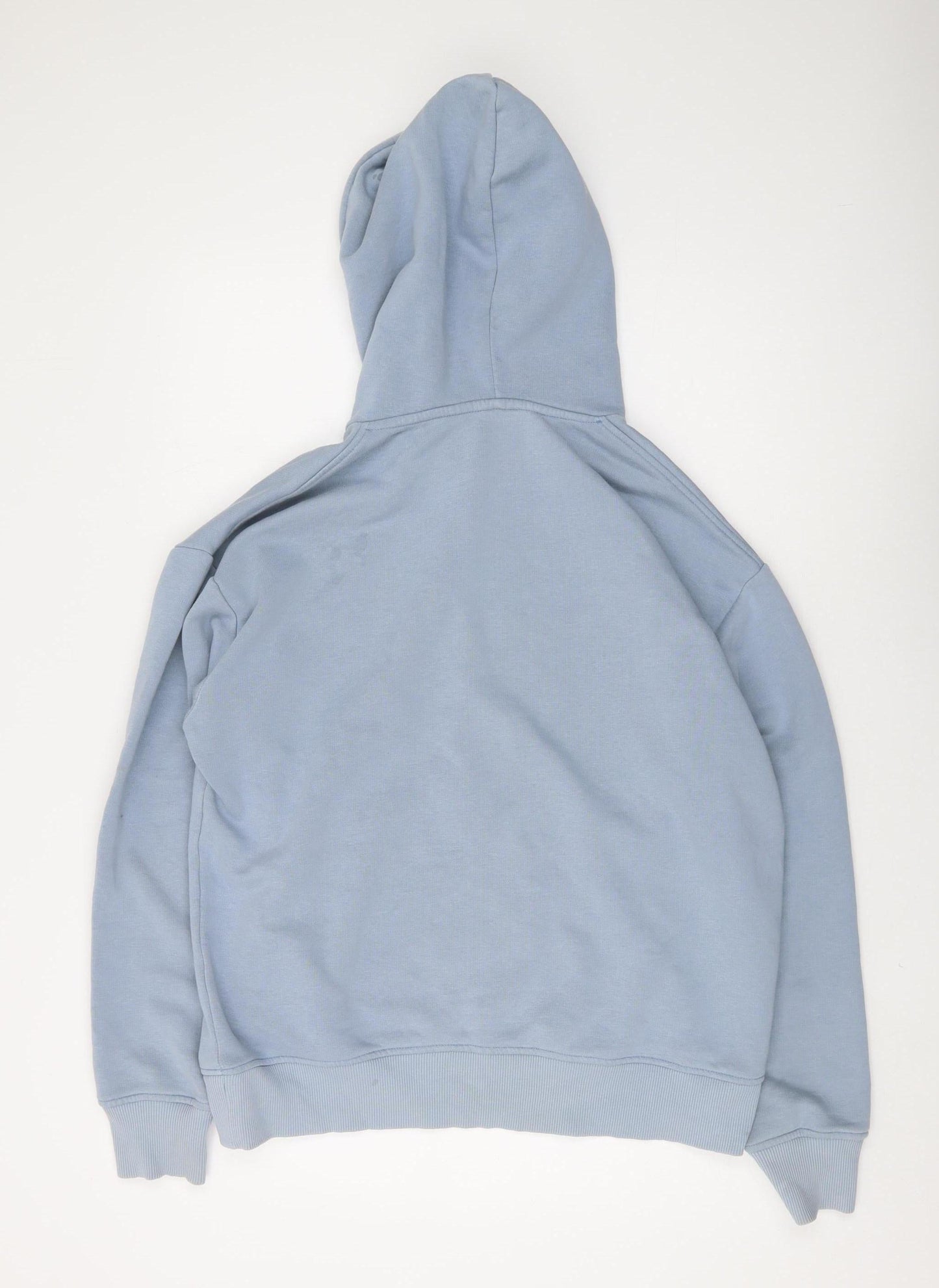 Zara Men's Blue Pullover Hoodie, Size M, Autumn Style
