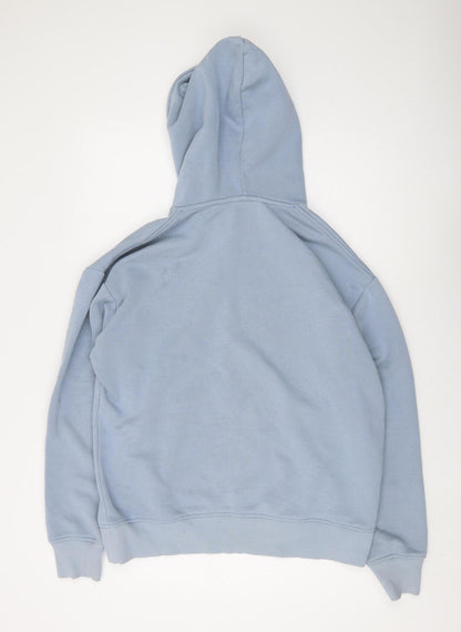 Zara Men's Blue Pullover Hoodie, Size M, Autumn Style