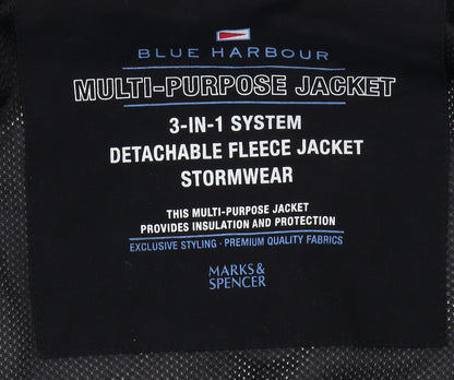 Mens UK Size L Marks and Spencer Black 3-in-1 Jacket