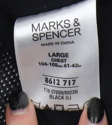 Mens UK Size L Marks and Spencer Black 3-in-1 Jacket
