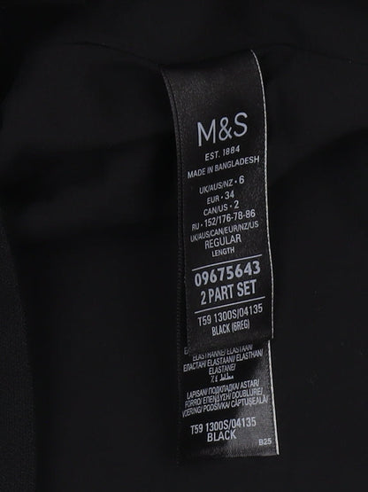 Marks and Spencer Women Black Knee Length Pencil Skirt
