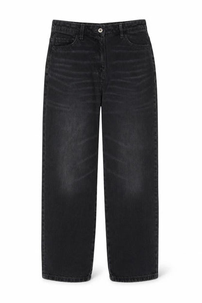 Womens UK Size 10 COLLUSION Regular Fit Straight Black Jeans