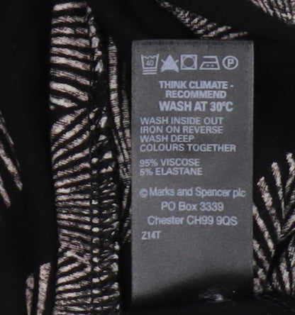 Marks and Spencer Women's Black Shift Dress Size 14