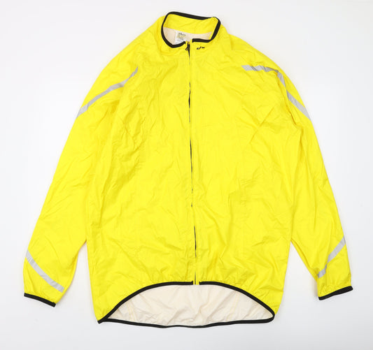 b'twin Men's Yellow Cycling Windbreaker Jacket XL