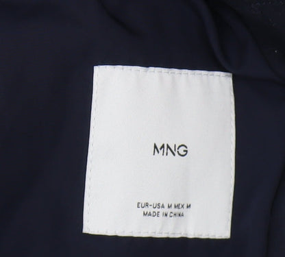 Mens UK Size M MNG Blue Windbreaker Coat