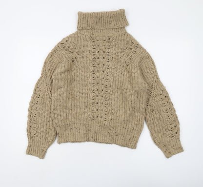 Womens UK Size S Marks and Spencer Beige Pullover Jumper