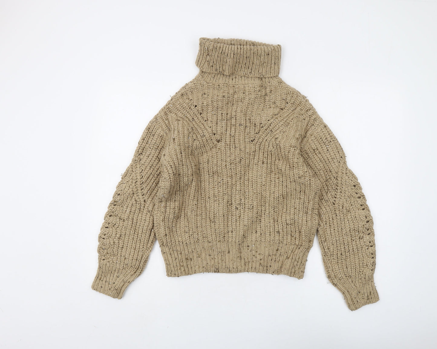 Womens UK Size S Marks and Spencer Beige Pullover Jumper